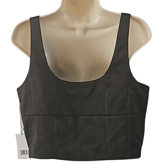 Jason Wu Women’s Black Satin Crop Top – Size Large – Style WX6561-6PA – NWT - Picture 3 of 6